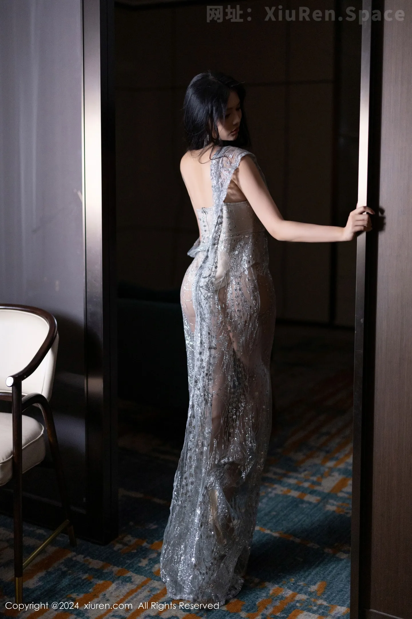 图片[5]-[XiuRen秀人网] VOL.9180 模特娜比浴室性感肉色连衣裙露黑色蕾丝内衣秀凹凸身材诱惑写真83P-秀人网官方网站